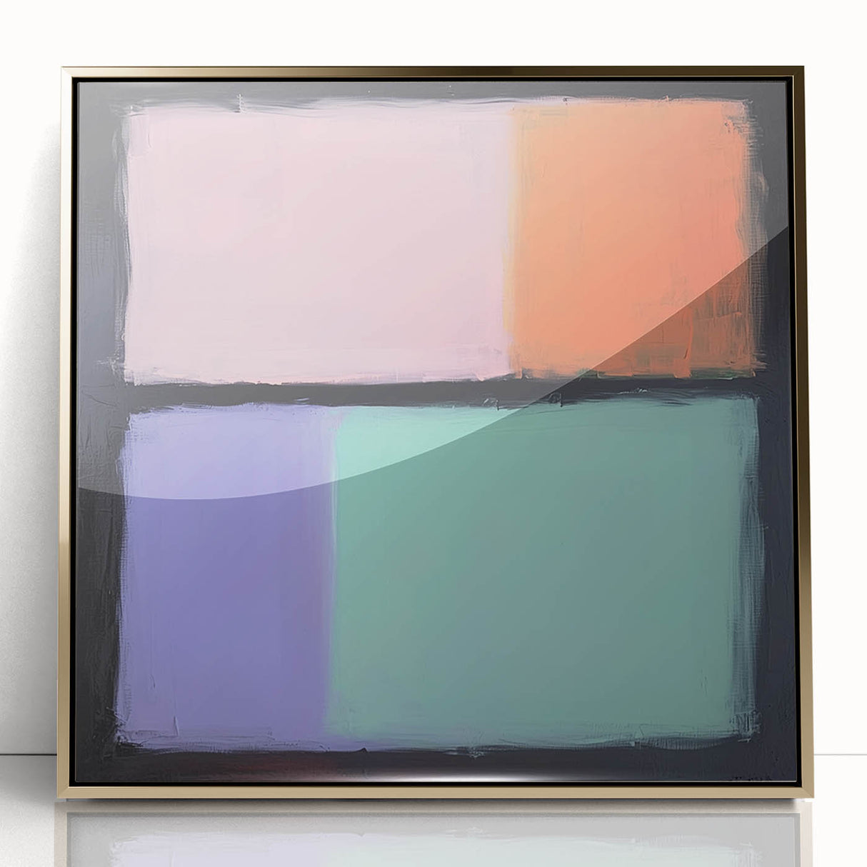 Abstract Pastel Bedroom Wall Art – Modern Canvas Print
