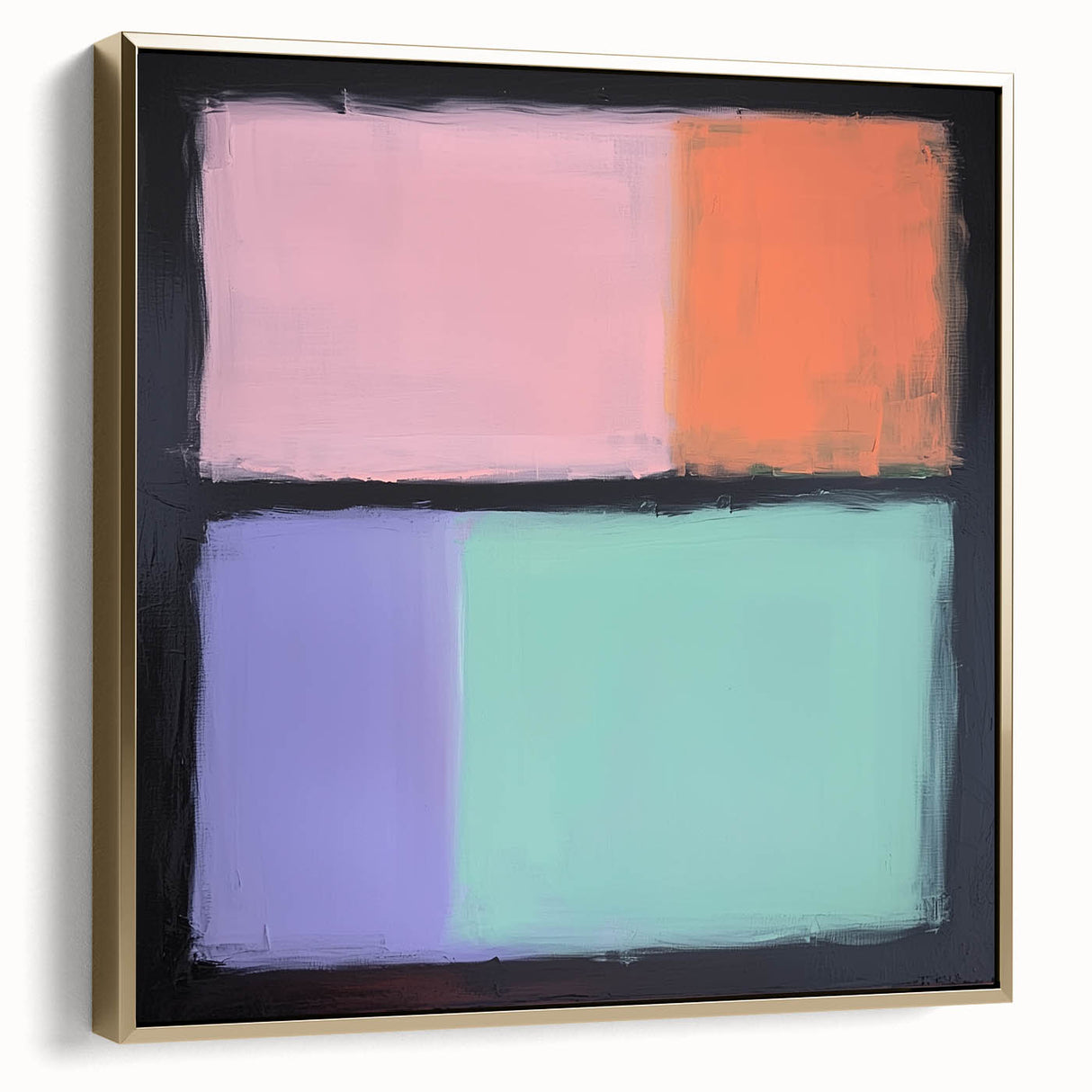 Abstract Pastel Bedroom Wall Art – Modern Canvas Print