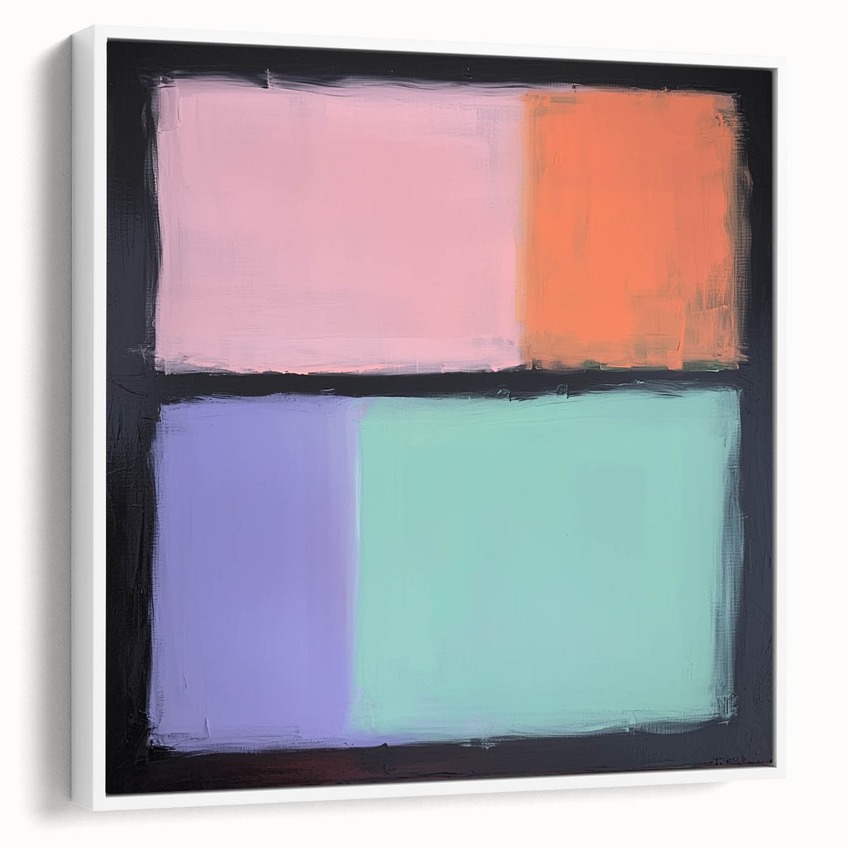 Abstract Pastel Bedroom Wall Art – Modern Canvas Print