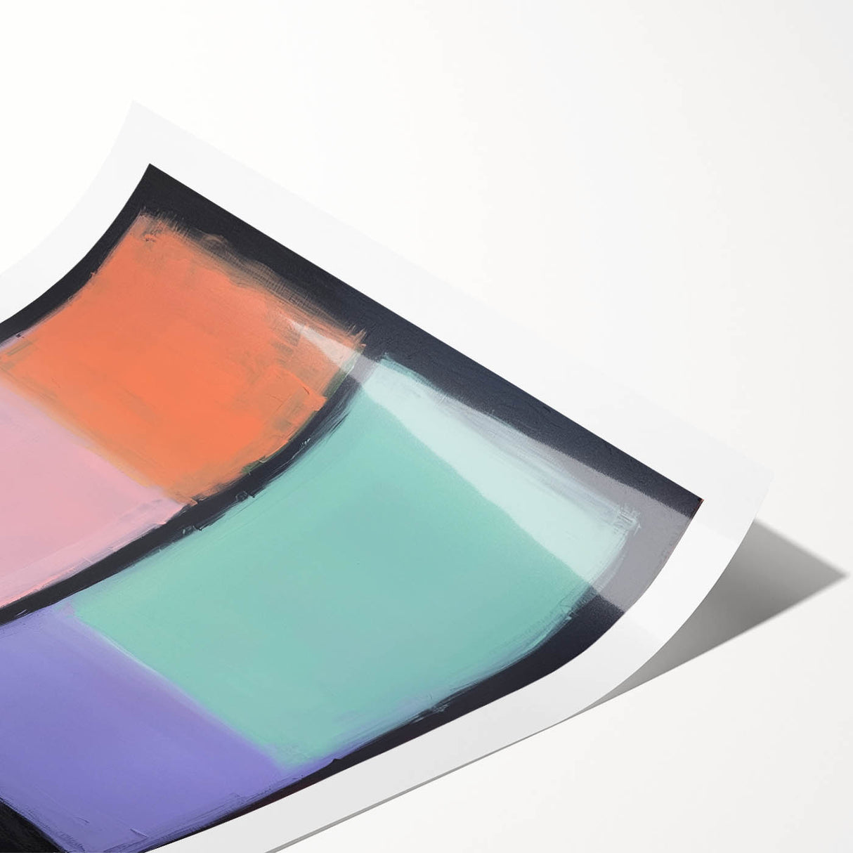 Abstract Pastel Bedroom Wall Art – Modern Canvas Print