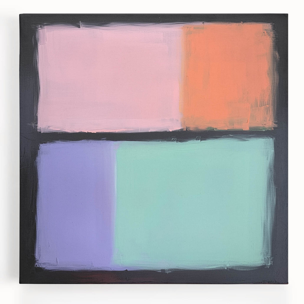 Abstract Pastel Bedroom Wall Art – Modern Canvas Print