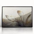 Gray & Gold Floral Serenity - Elegant Living Room Wall Art