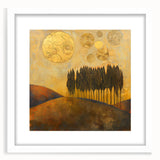 Golden Abstract Landscape Office Wall Art – Corporate Decor