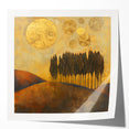 Golden Abstract Landscape Office Wall Art – Corporate Decor