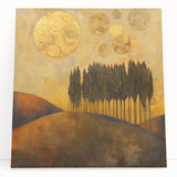 Golden Abstract Landscape Office Wall Art – Corporate Decor