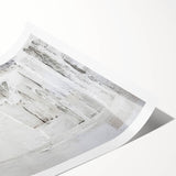 Abstract architectural wall art print showcasing dynamic geometric shapes in vibrant colors, rolled for easy shipping and display, perfect for modern decor.