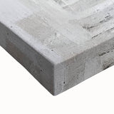 Abstract architectural wall art on stretched canvas, showcasing intricate geometric patterns in shades of blue and gray, offering a modern decor accent for homes or offices.