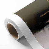 Abstract geometric rolled canvas art featuring vibrant blue, orange, and yellow shapes, showcasing a modern design perfect for contemporary decor.