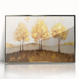 Framed abstract landscape wall art featuring vibrant silver acrylic accents, designed to enhance modern interiors with a touch of elegance. Perfect for home decor.