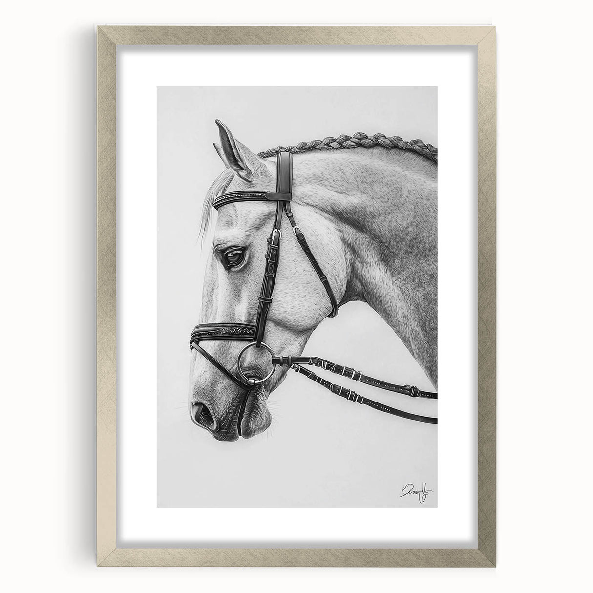 Silver-framed animal art print featuring a variety of wildlife, elegantly matted for a polished look, ideal for enhancing home decor with a touch of nature.
