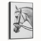 Framed canvas artwork showcasing a vibrant animal design in a modern black frame. The side view highlights the frame's sleek profile, perfect for contemporary decor.