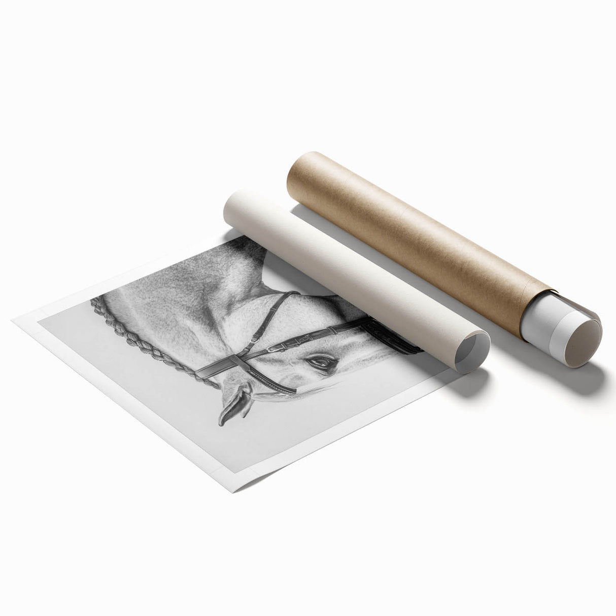 Rolled canvas print showcasing a vibrant jungle animal design featuring colorful illustrations of exotic wildlife, perfect for home decor or children's room accents.