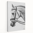 Stretched canvas artwork depicting a vibrant animal design in a side view, showcasing rich colors and intricate details, ideal for home or office decor.