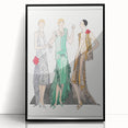 Chic Art Deco Wall Art - Trio of Stylish Women in Vintage Evening Gowns