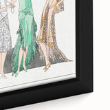 Chic Art Deco Wall Art - Trio of Stylish Women in Vintage Evening Gowns