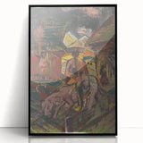 Emotive Expressionist Landscape - Departure Canvas Print in Bold Colors