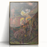 Emotive Expressionist Landscape - Departure Canvas Print in Bold Colors