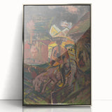 Emotive Expressionist Landscape - Departure Canvas Print in Bold Colors