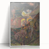 Emotive Expressionist Landscape - Departure Canvas Print in Bold Colors