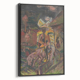 Emotive Expressionist Landscape - Departure Canvas Print in Bold Colors