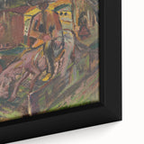Emotive Expressionist Landscape - Departure Canvas Print in Bold Colors