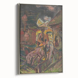 Emotive Expressionist Landscape - Departure Canvas Print in Bold Colors