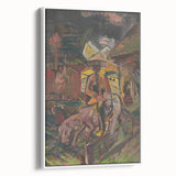 Emotive Expressionist Landscape - Departure Canvas Print in Bold Colors