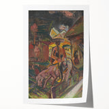 Emotive Expressionist Landscape - Departure Canvas Print in Bold Colors