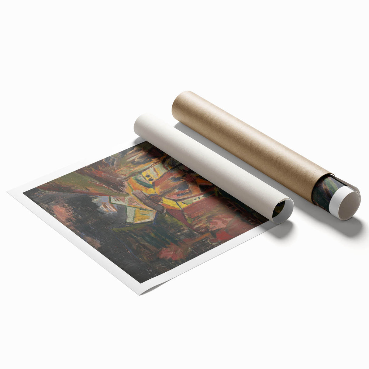 Emotive Expressionist Landscape - Departure Canvas Print in Bold Colors
