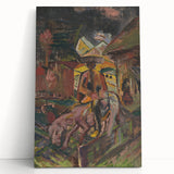 Emotive Expressionist Landscape - Departure Canvas Print in Bold Colors