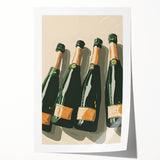 Extra large rolled print of vibrant floral art on a white background, ideal for dining room wall decor.