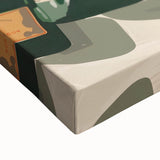 Large black and white landscape art painting on stretched canvas, ideal for bedroom wall decor.