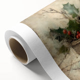 Christmas Framed Art - Festive Holly Basket Holiday Decor Prints