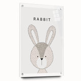 Rabbit Framed Nursery Art - Baby Room Wall Decor for Kids