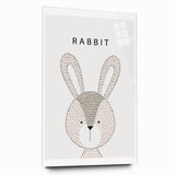 Rabbit Framed Nursery Art - Baby Room Wall Decor for Kids