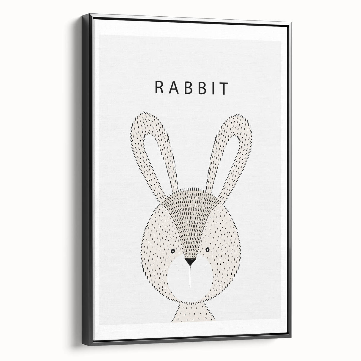Rabbit Framed Nursery Art - Baby Room Wall Decor for Kids