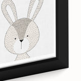 Rabbit Framed Nursery Art - Baby Room Wall Decor for Kids