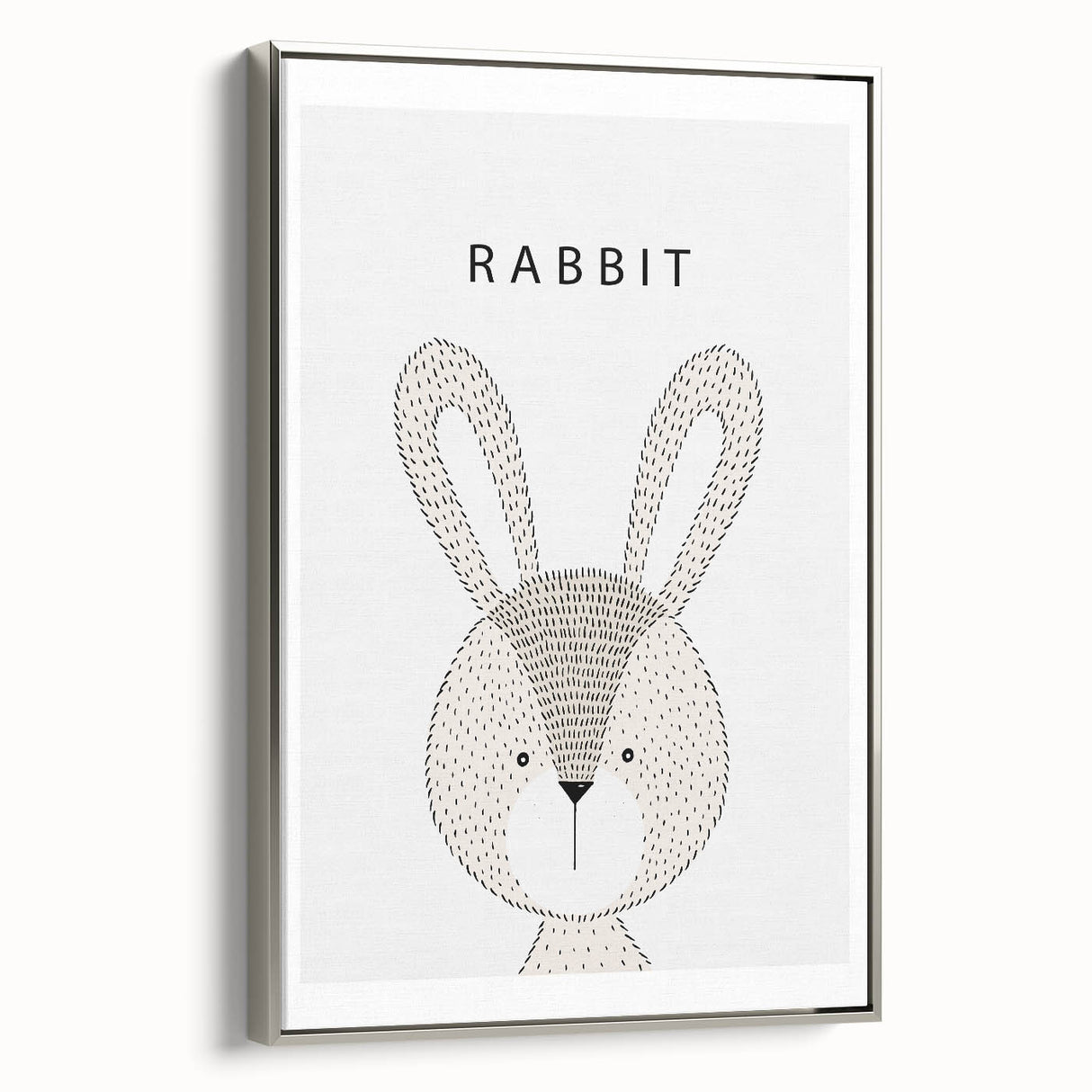 Rabbit Framed Nursery Art - Baby Room Wall Decor for Kids