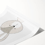 Rabbit Framed Nursery Art - Baby Room Wall Decor for Kids