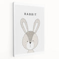 Rabbit Framed Nursery Art - Baby Room Wall Decor for Kids