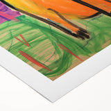 Kids Room Wall Art – Playful Pug Dog Sunset Painting