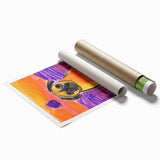 Kids Room Wall Art – Playful Pug Dog Sunset Painting