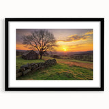 Landscape barn frame design in matte black, showcasing a front view of the artwork. Perfect for modern home decor, adding a rustic yet elegant touch to any space.