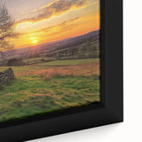 Close-up of a landscape barn-themed canvas print showcasing rich earthy tones and detailed brushwork, perfect for rustic home decor enthusiasts. The artwork emphasizes the serene beauty of rural scenery, making it an ideal centerpiece for cozy living spaces.