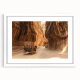 Landscape artwork featuring a stunning canyon scene framed with a white mat, showcasing vibrant colors and intricate details, perfect for home decor and nature lovers.