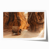 Stunning landscape print showcasing vibrant canyons in rich earth tones, rolled and packaged in a durable cardboard tube, perfect for home decor enthusiasts.