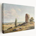 Stretched canvas artwork showcasing a vibrant landscape design with rich colors and intricate details, ideal for home decor and wall enhancement.