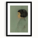 Modern Wall Art Print - Young Woman in Profile by Redon - Elegant Decor