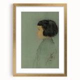 Modern Wall Art Print - Young Woman in Profile by Redon - Elegant Decor