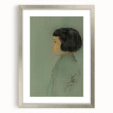 Modern Wall Art Print - Young Woman in Profile by Redon - Elegant Decor